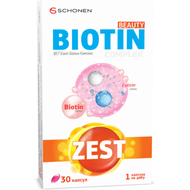 Зест (ZEST) Б'юті Біотин комплекс капсули №30
