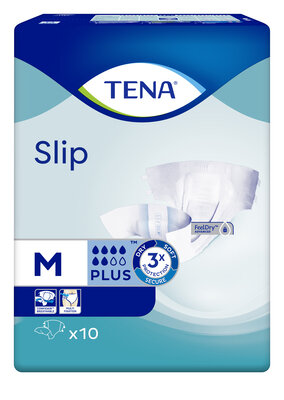 Підгузники для дорослих Тена Сліп Плюс Медіум (Tena Slip+ Medium) розмір 2 10 шт — Фото 1