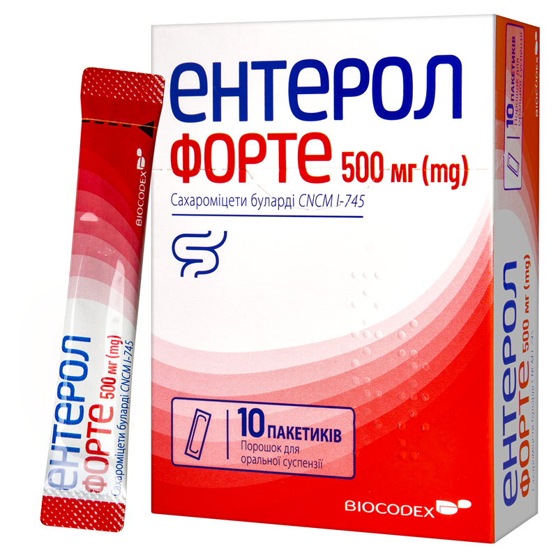 Энтерол Форте порошок для оральной суспензии пакетики 500 мг №10
