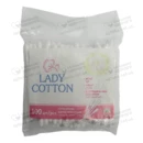 Ватні палички Леді Коттон (Lady Cotton) упаковка поліетилен 100 шт — Фото 3