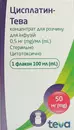 Цисплатин-Тева концентрат для розчину для інфузій 0,5 мг/мл флакон 100 мл — Фото 7