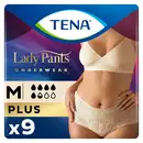 Подгузники-трусы урологические Тена Леди Пантс Плюс (TenaLady Pants Plus) размер М цвет кремовый 9 шт — Фото 11
