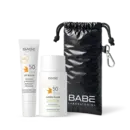 Бабе Лабораториос (Babe Laboratorios) набор солнцезащитный FACE & LIPS SET матирующий флюид + Гиалуроновый бальзам + Чехол для очков в подарок — Фото 4