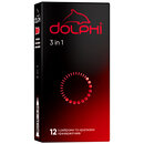 Презервативы Долфи (Dolphi) 3 в1 анатомической формы с точками и ребрами 12 шт — Фото 5