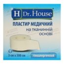 Пластир Доктор Хаус (Dr.House) медичний на тканинній основі розмір 3 см*500 см 1 шт — Фото 4