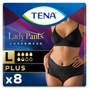 Підгузники-труси урологічні Тена Леді Пантс Плюс (TenaLady Pants Plus) розмір L колір чорний 8 шт — Фото 11