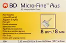 Голка для шприц-ручки BD Мікро-Файн Плюс (BD Micro- Fine Plus) розмір 30G (0,3 мм*8 мм) №100 — Фото 6