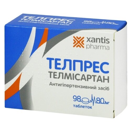 Телпрес табл. 80 мг №98, Xantis Pharma Limited  - цена в  .