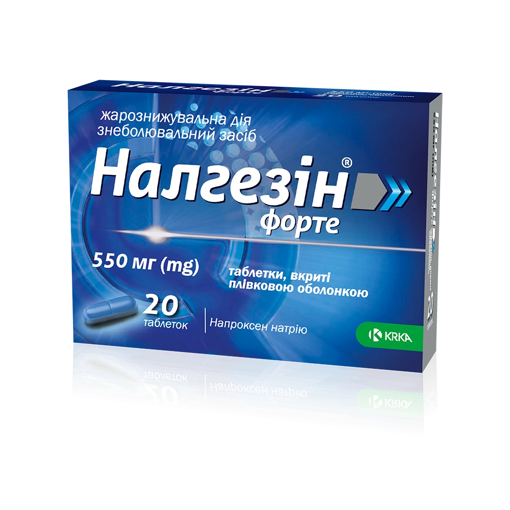 Налгезин форте таблетки покрытые оболочкой 550 мг №20, KRKA  .