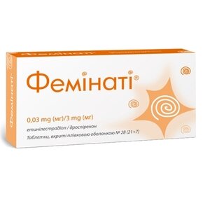 Фемiнаті таблетки вкриті оболонкою 3,03 мг №28