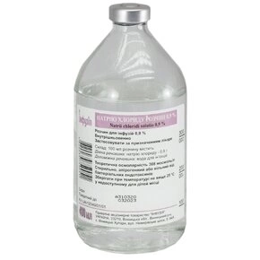 Натрію хлорид (фіз. розчин) розчин для інфузіій 0,9% флакон 400 мл