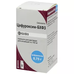Цефуроксим-БХФЗ порошок для инъекций 0,75 г флакон №1