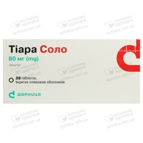 Тиара Соло таблетки покрытые оболочкой 80 мг №28