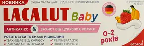 Зубна паста Лакалут (Lacalut Baby) для дітей від 0 до 2 років 55 мл