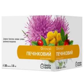 Фіточай Печінковий у фільтр-пакетах 1,5 г №20, Профі Фарм