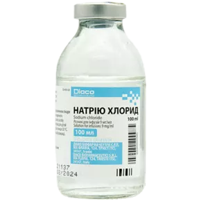 Натрия хлорид (физ. раствор) раствор для инфузий 0,9% флакон 100 мл