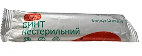 Бинт марлевий нестерильний розмір 5 м*10 см, Профі Фарм