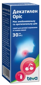 Декатилен Оріс спрей для ротової порожнини 1,5 мг/мл флакон 30 мл