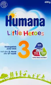 Суміш молочна Хумана 3 (Humana) Маленькі герої з пребіотиками з 12 місяців 600 г