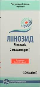 Лінозид розчин для інфузій 2 мг/мл флакон 300 мл