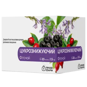 Фіточай Цукрознижуючий у фільтр-пакетах 1,5 г №20, Профі Фарм
