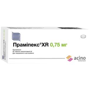 Праміпекс XR таблетки пролонгованої дії 0,75 мг №30