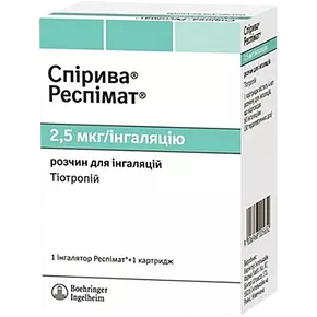 Спірива Респімат розчин для інгаляцій 2.5 мкг картридж з інгалятором Респімат 4 мл 60 інгаляцій