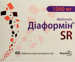 Діаформін SR таблетки 1000 мг №60