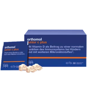 Ортомол Джуніор С Плюс (Orthоmol Junior C Plus) жувальні машинки смак лісових ягід з 4 до 14 років курс 30 днів