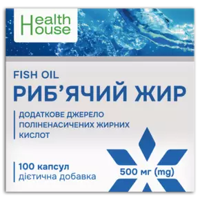 Риб'ячий жир капсули 500 мг №100, Хелз Хаус