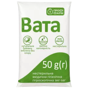 Вата медична нестерильна зиг-заг Профі Фарм 50 г