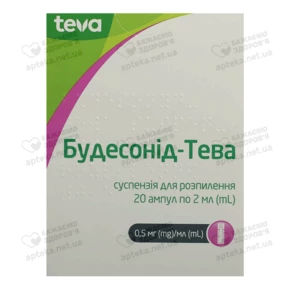 Будесонід-Тева суспензія для розпилення 0,5 мг/мл ампули 2 мл №20