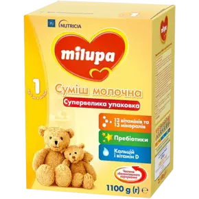 Суміш молочна суха Мілупа 1 (Milupa) для дітей з 0-6 місяців 1100 г