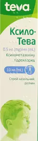 Ксило-Тева спрей назальный 0,05% флакон 10 мл