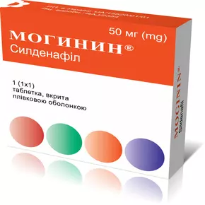Могинин таблетки вкриті плівковою оболонкою 50 мг №1