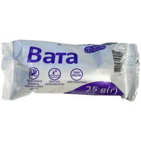 Вата медична нестерильна ролик Профі Фарм 25 г