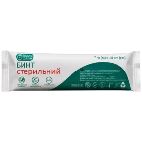 Бинт марлевий стерильний розмір 7 м*14 см, Профі Фарм