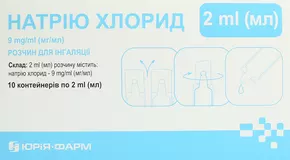 Натрия хлорид (физ. раствор) раствор для ингаляций 0,9% контейнер 2 мл №10