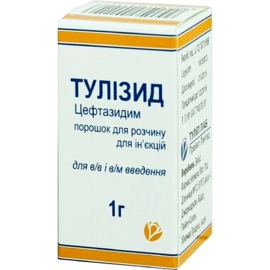 Тулізид порошок для ін'єкцій 1000 мг флакон №1