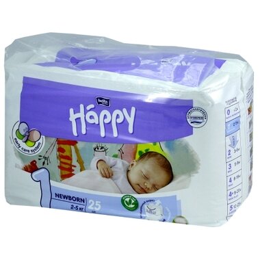 Підгузники для дітей Белла Бебі Хеппі (Bella Baby Happy Newborn) розмір 1 (2-5 кг) 25 шт