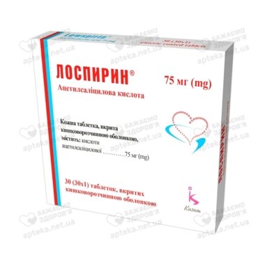 Лоспирин табл. в/о 75 мг №30