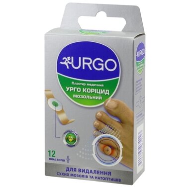 Пластырь Урго (URGO) Корицид мозольный размер 7 см*2,0 см 12 шт