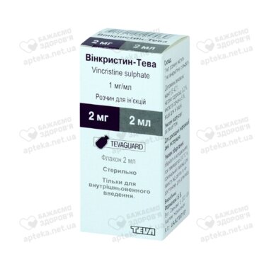 Вінкристин-Тева р-н д/ін. 1 мг/мл фл. 2 мл №1