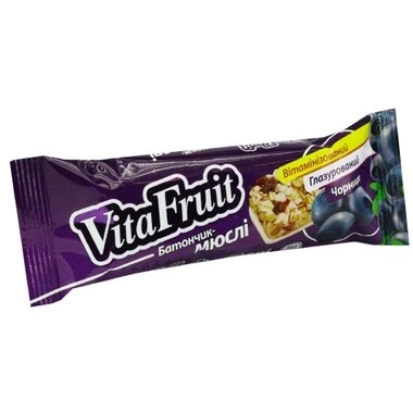 Батончик-мюсли Витафрут (VitaFruit) витаминизированный глазированный черника 25 г