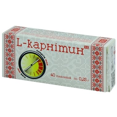 L-Карнітин таблетки 250 мг №40