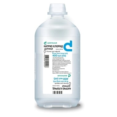 Натрия хлорид-Дарница (физ. раствор) раствор для инфузий 0,9% флакон 400 мл
