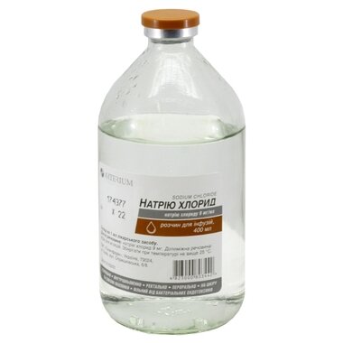Натрия хлорид (физ. раствор) раствор для инфузий 0,9% флакон 400 мл