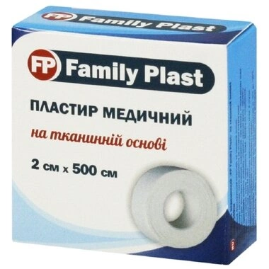 Пластырь Фемили Пласт (FamilyPlast) катушка на тканевой основе размер 2 см*5 м 1 шт