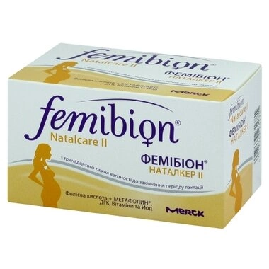 Фемибион Наталкер II комби для женщин с 13 недели беременности и до окончания лактации таблетки №30 + капсулы №30