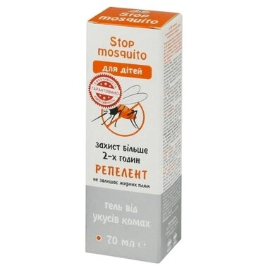 Стоп Москито (Stop Mosquito) репеллентный гель для детей от укусов насекомых 70 мл